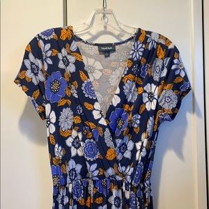 Floral print midi dress